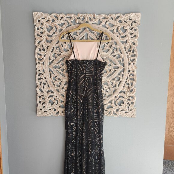 Trixxi Black Sequin Formal Bodycon Dress size 9 - Picture 4 of 4